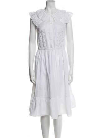 Sandro Crew Neck Knee-Length Dress