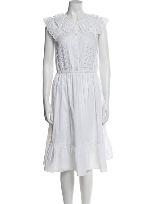 Sandro Crew Neck Knee-Length Dress