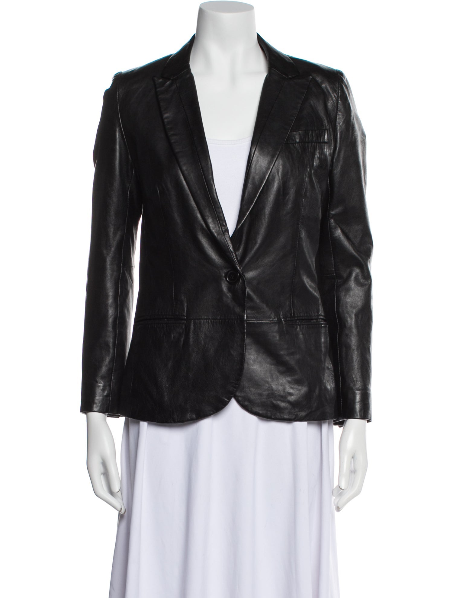 Sandro Leather Blazer