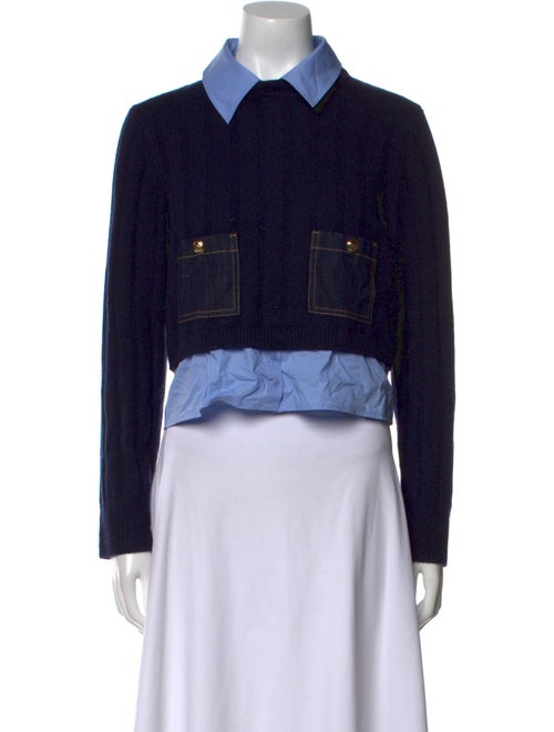 Sandro Wool Plaid Print Sweater