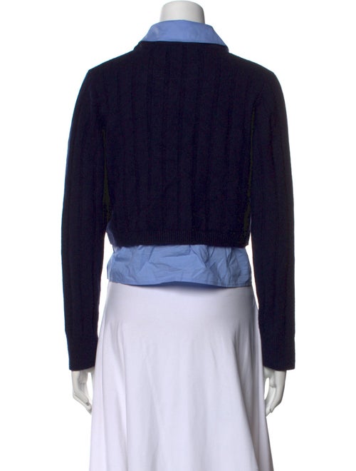 Sandro Wool Plaid Print Sweater