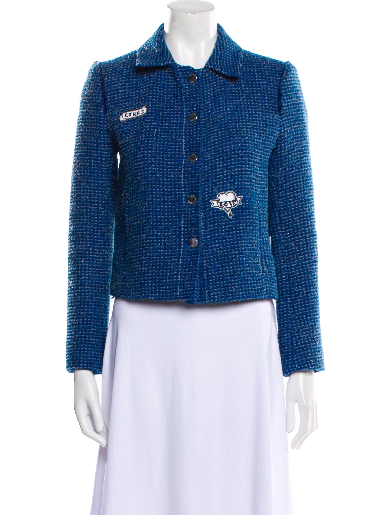 Sandro Tweed Pattern Evening Jacket