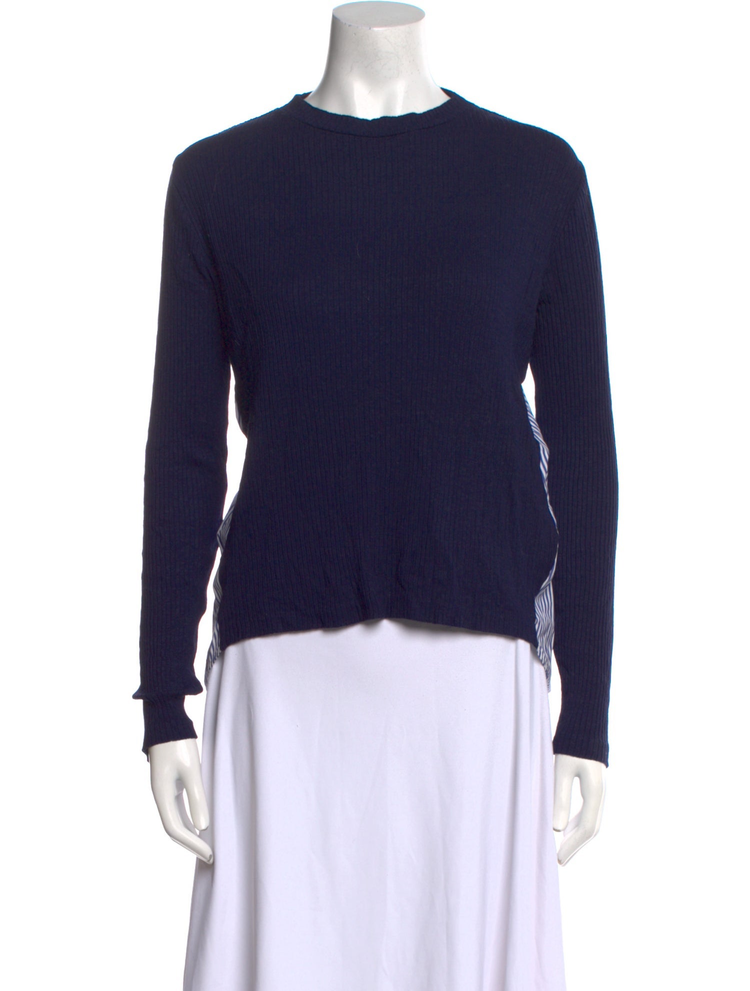 Sandro Crew Neck Long Sleeve Top