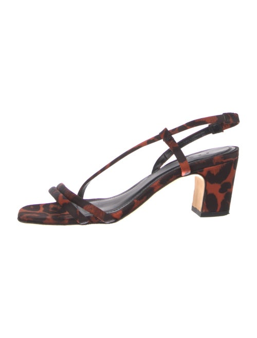 Sandro Satin Printed Slingback Sandals