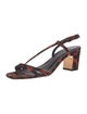 Sandro Satin Printed Slingback Sandals