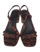Sandro Satin Printed Slingback Sandals