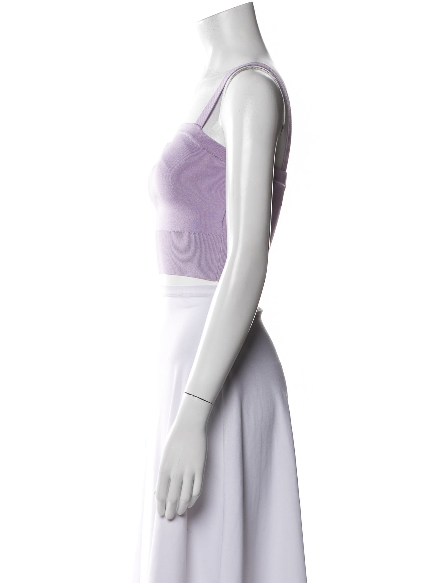 Sandro Square Neckline Sleeveless Crop Top