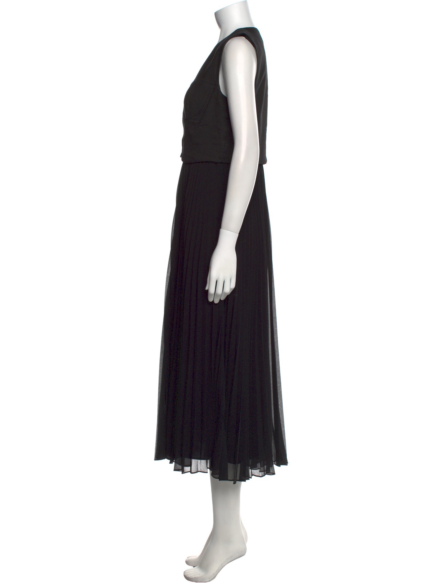 Sandro V-Neck Long Dress