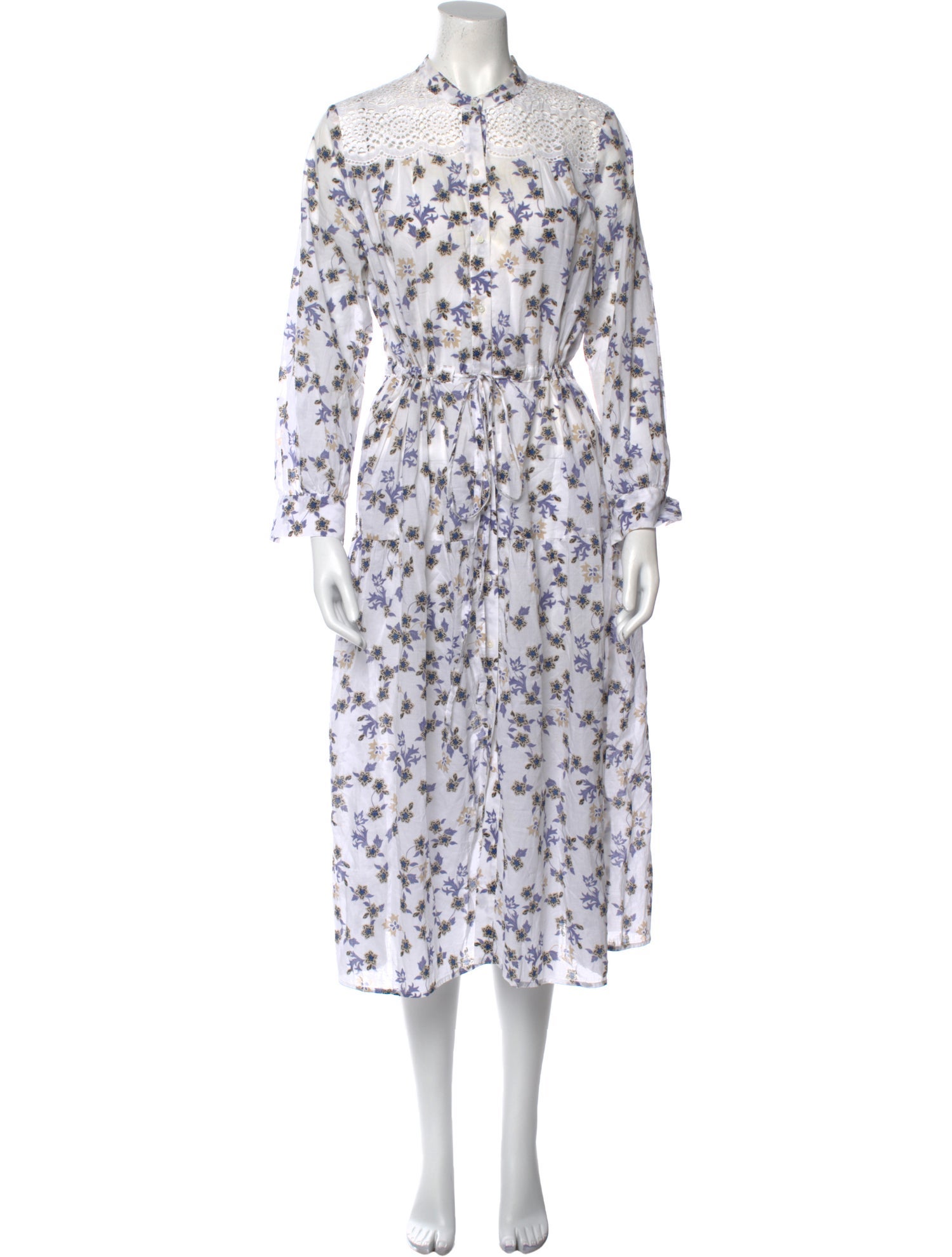 Sandro Floral Print Long Dress