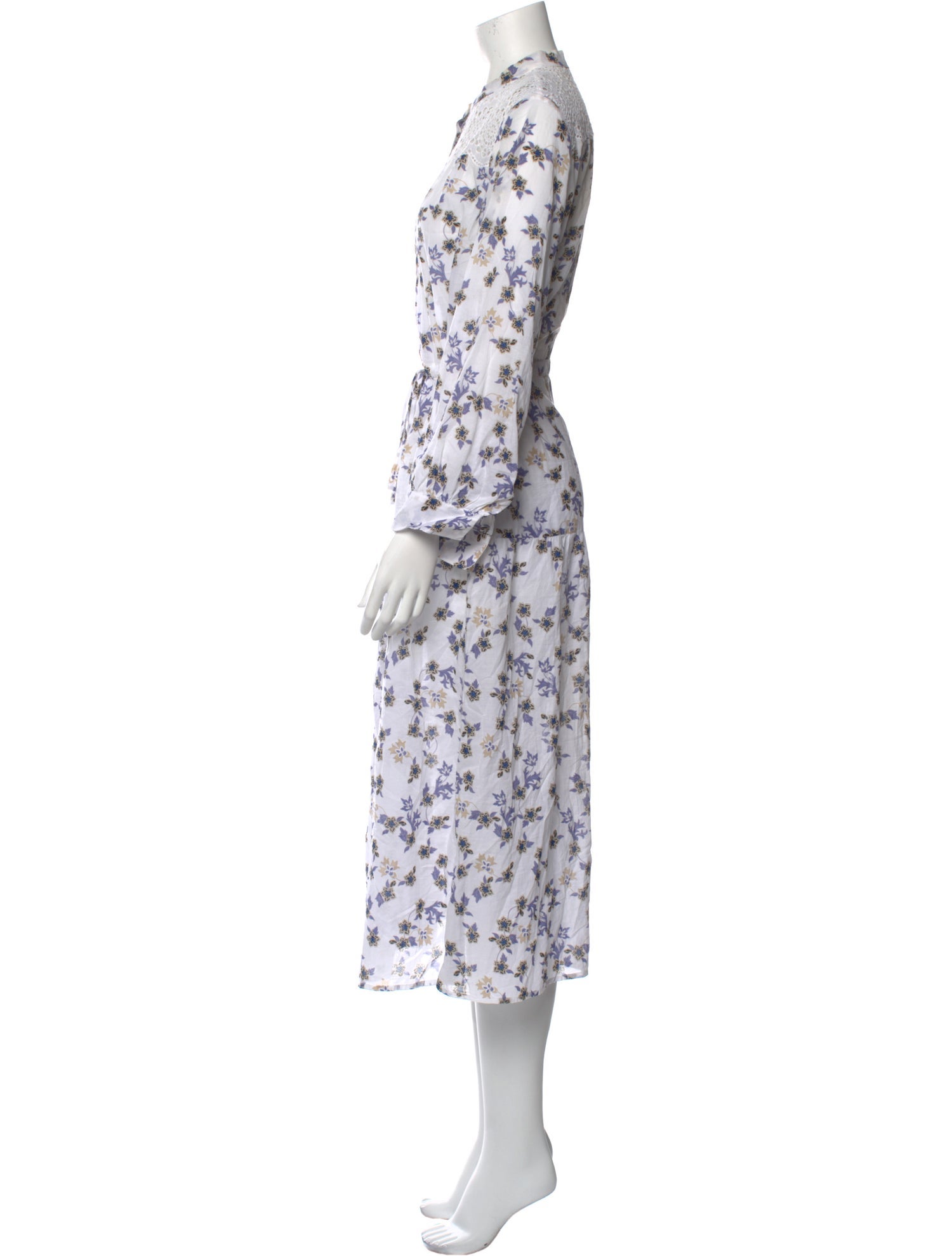 Sandro Floral Print Long Dress