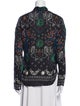 Sandro Printed Tie Neck Blouse