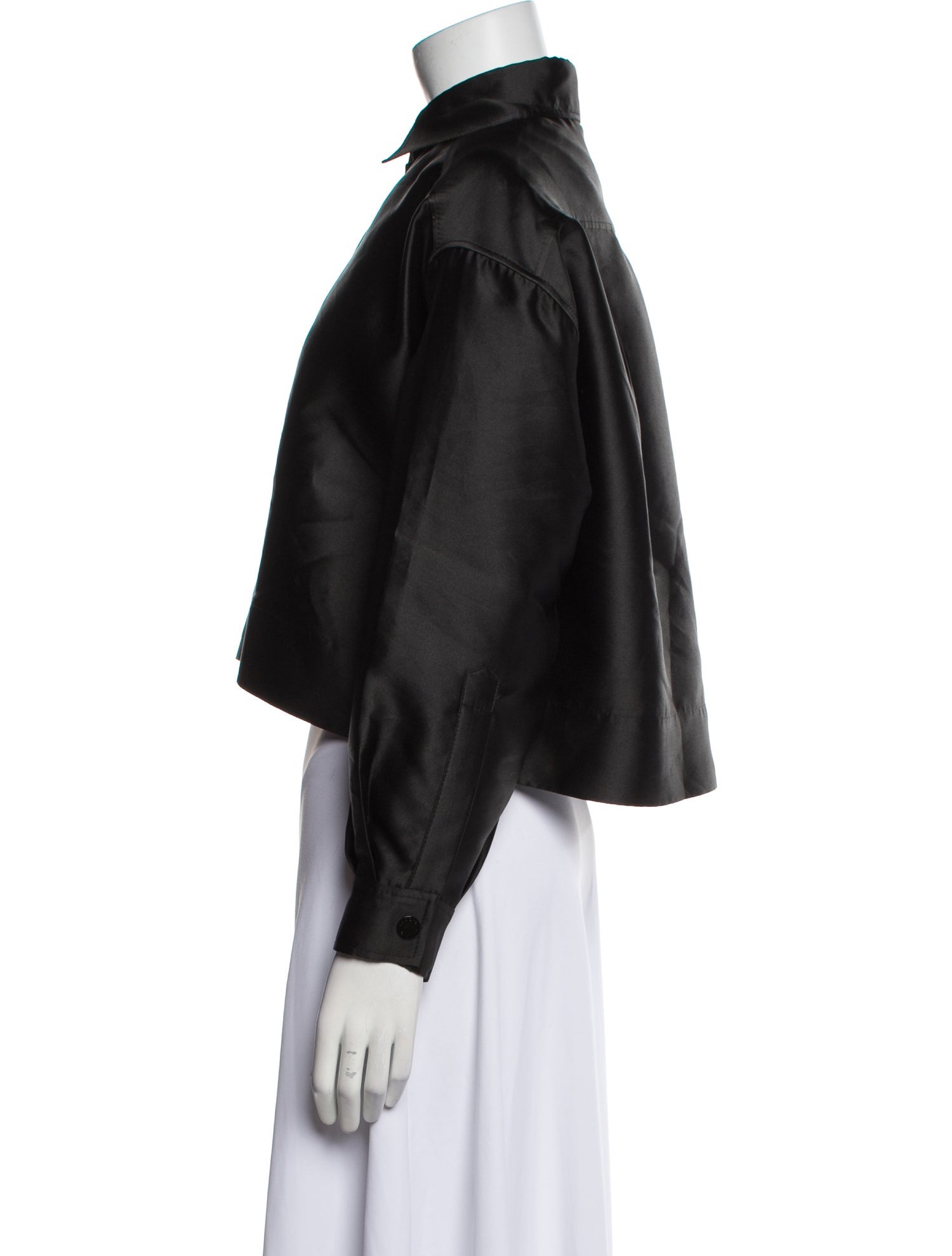 Sandro Long Sleeve Crop Top