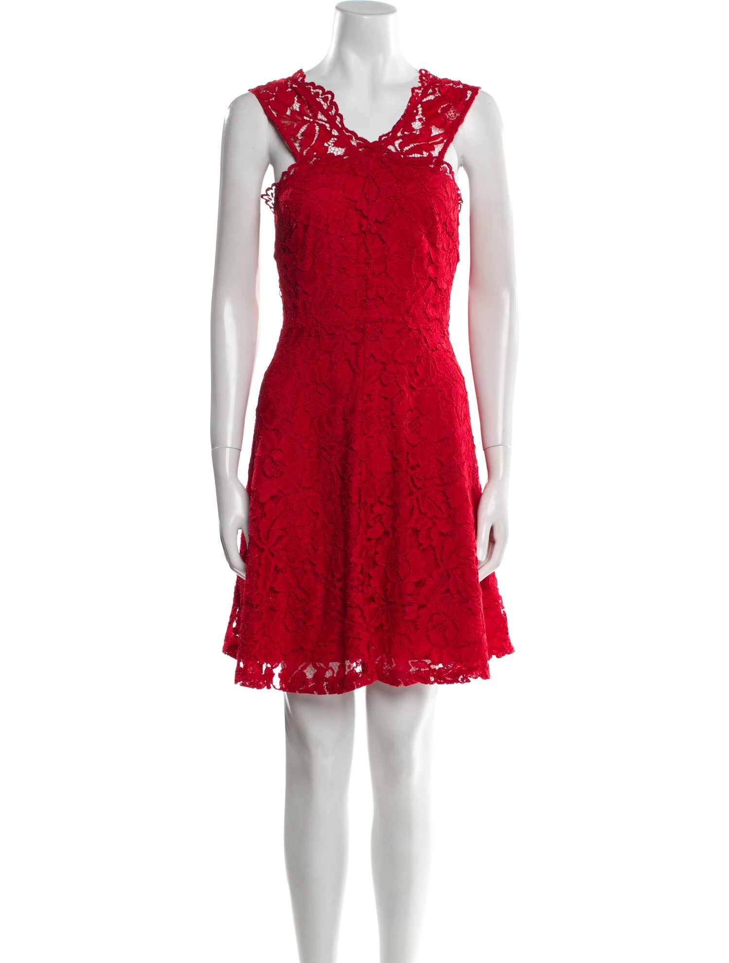 Sandro Lace Pattern Mini Dress