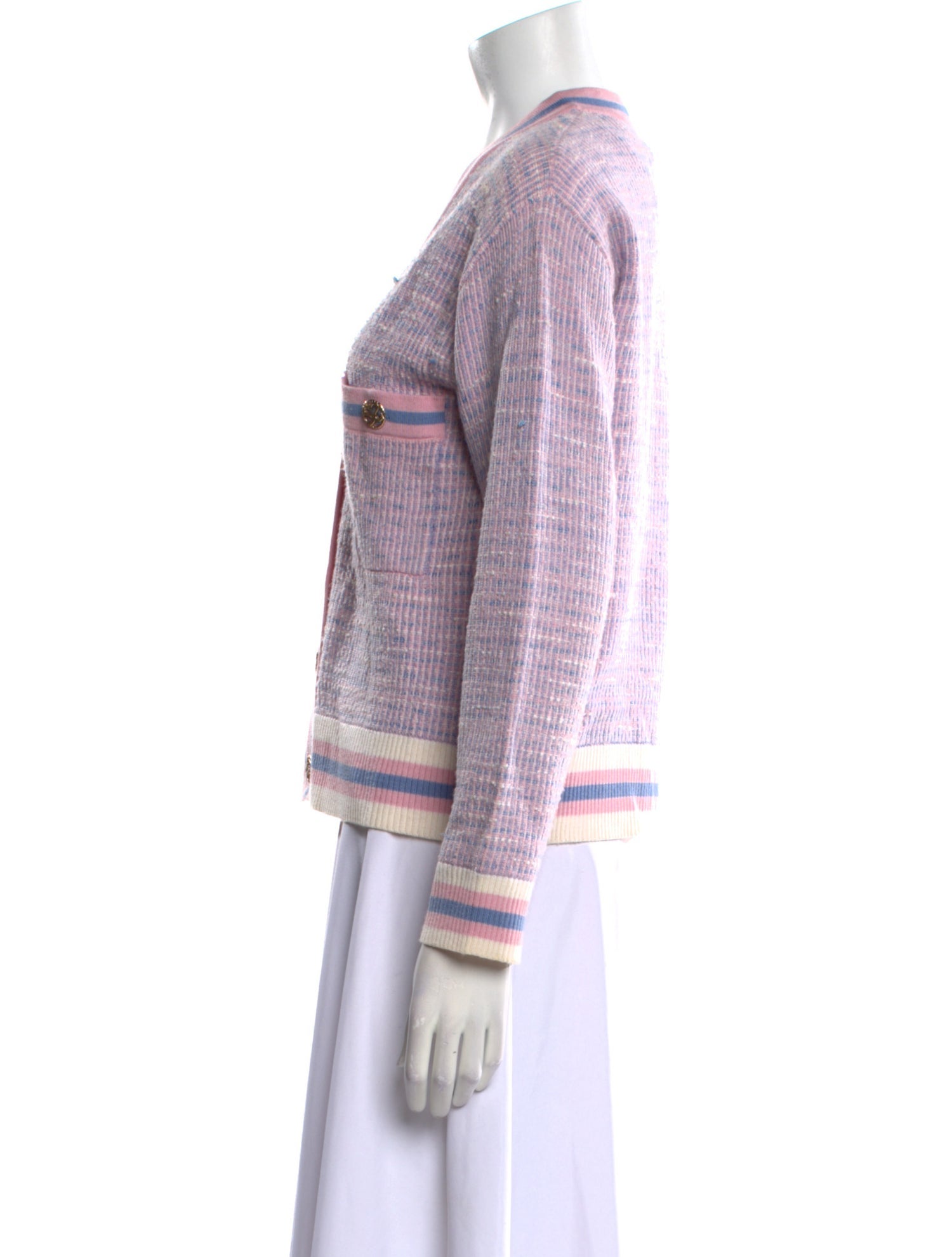 Sandro Patterned V-Neck Sweater