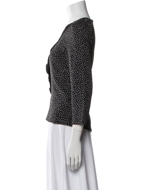 Sandro Polka Dot Print V-Neck Blouse