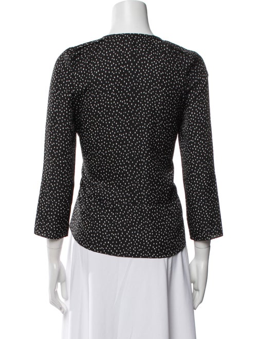 Sandro Polka Dot Print V-Neck Blouse