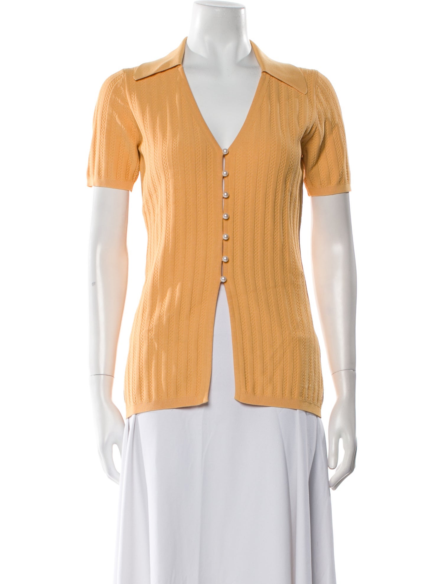 Sandro Nylon V-Neck Polo