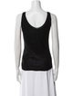 Sandro Linen Scoop Neck Top