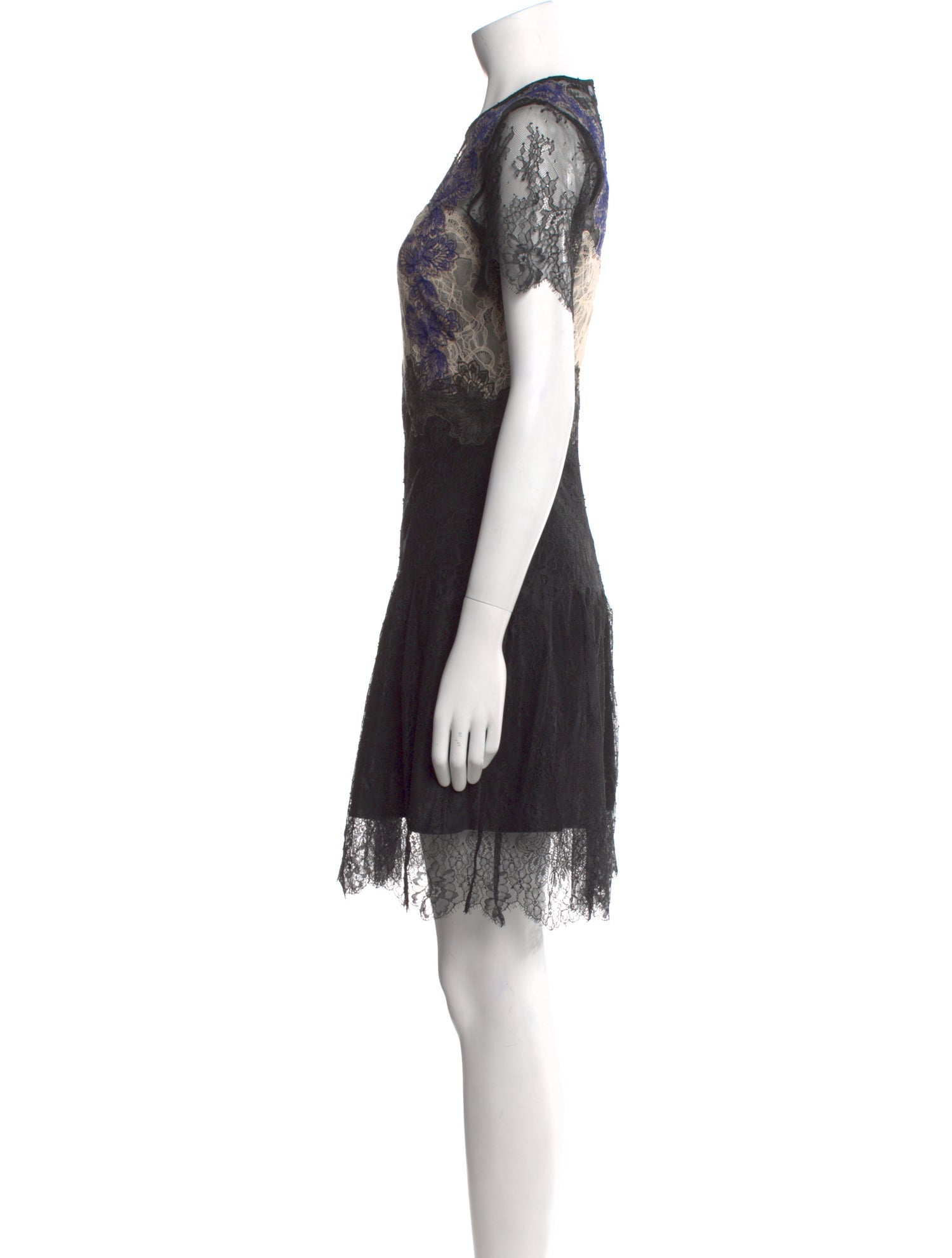 Sandro Lace Pattern Mini Dress