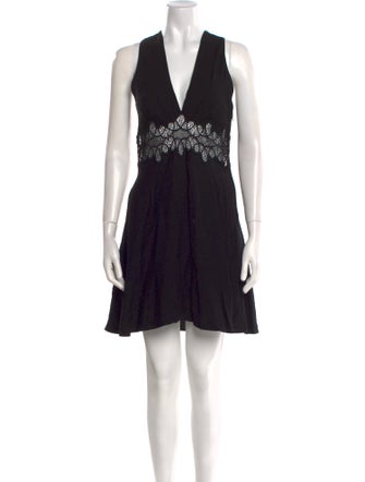 Sandro V-Neck Mini Dress