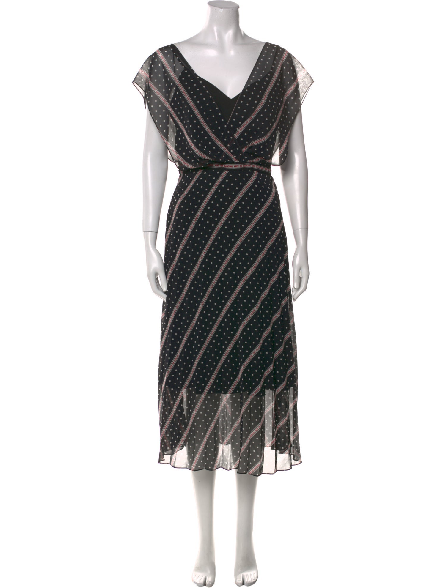 Sandro Striped Midi Length Dress