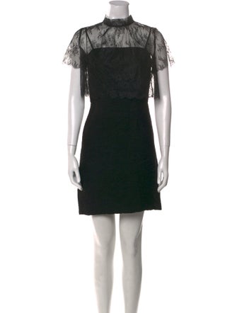 Sandro Lace Pattern Mini Dress