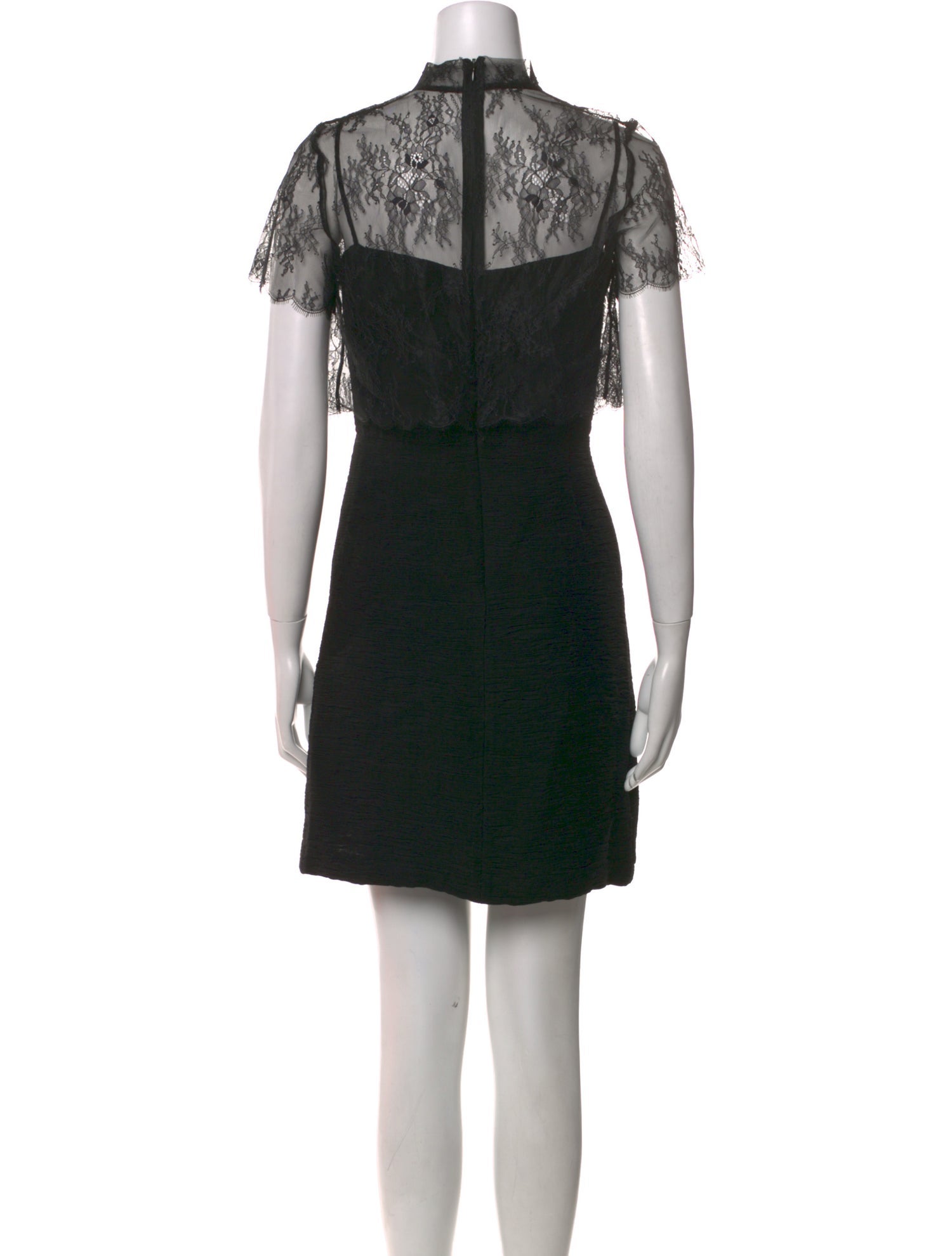Sandro Lace Pattern Mini Dress