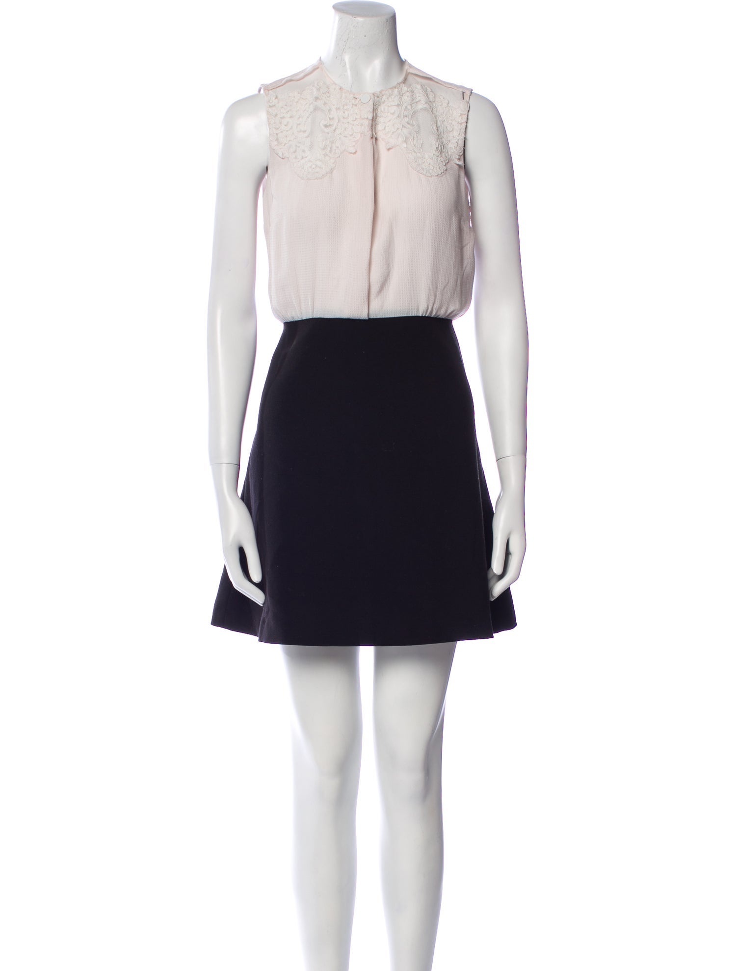 Sandro Colorblock Pattern Mini Dress