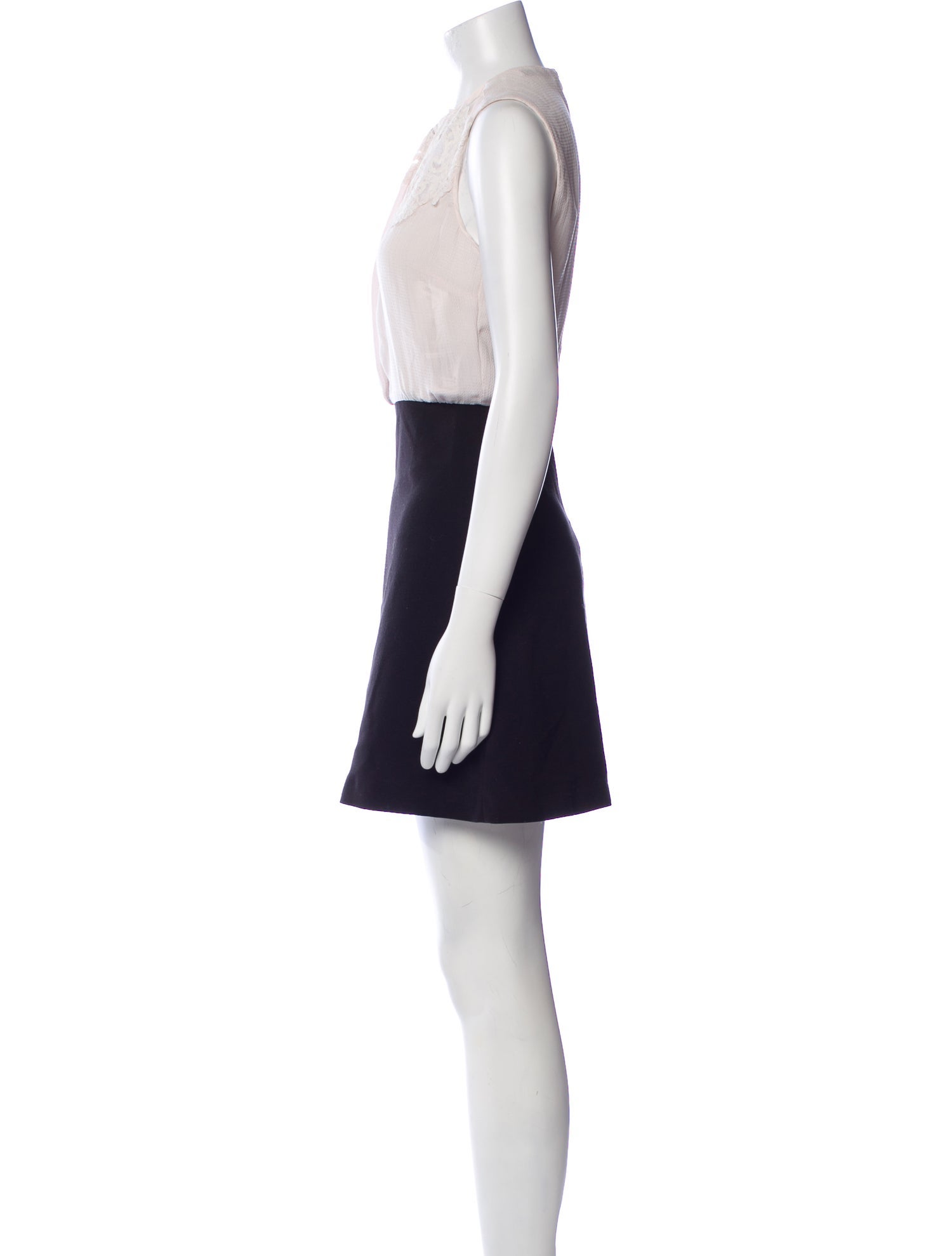 Sandro Colorblock Pattern Mini Dress