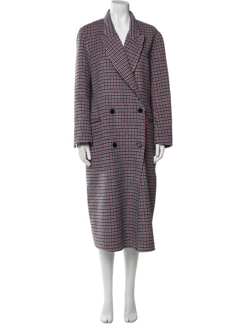 Sandro Wool Plaid Print Coat