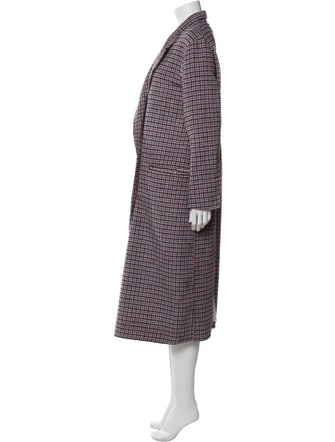 Sandro Wool Plaid Print Coat