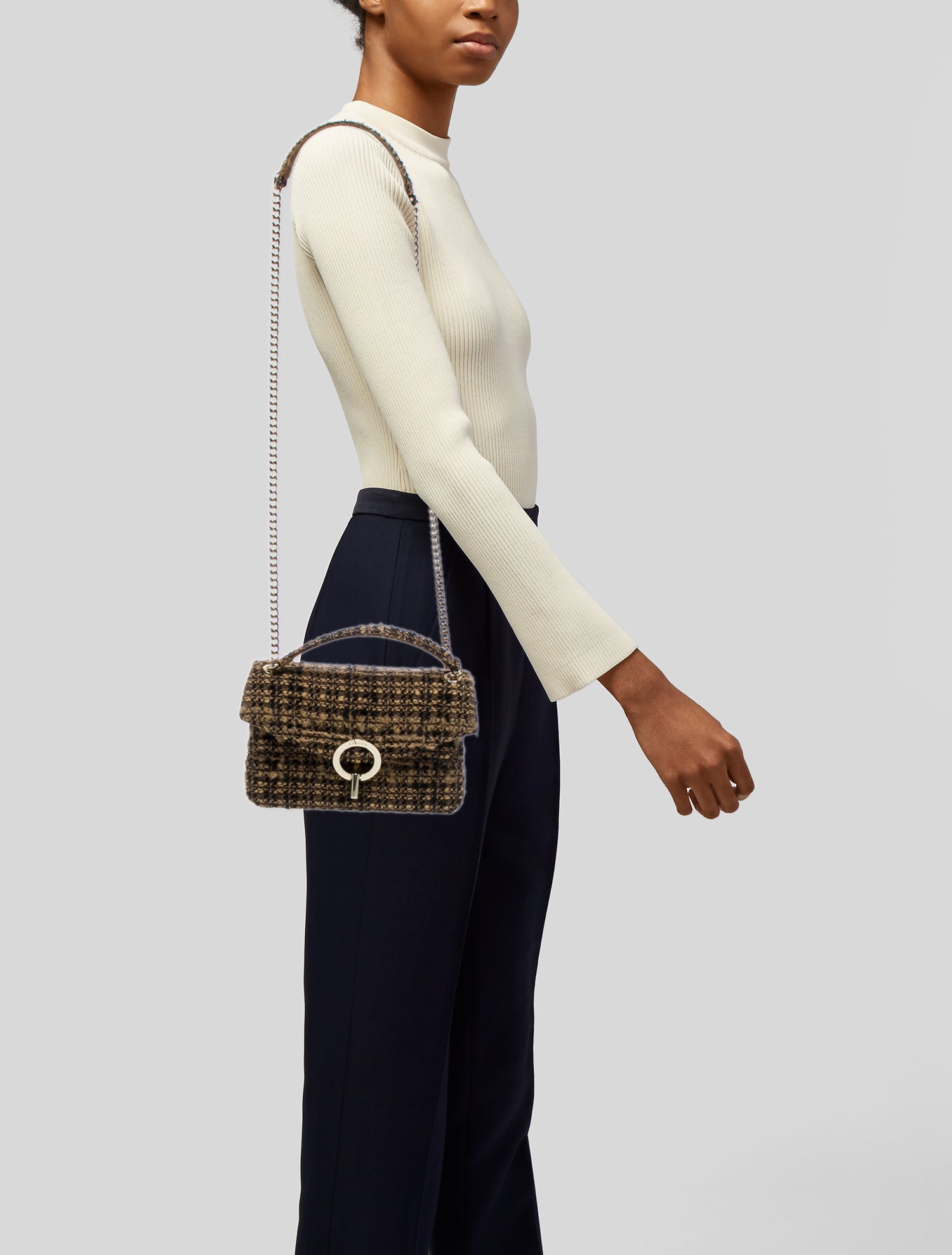 Sandro Tweed Shoulder Bag w/ Tags