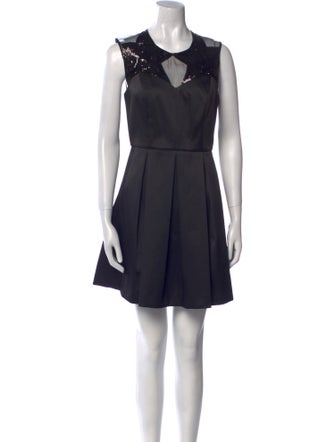 Sandro Crew Neck Mini Dress