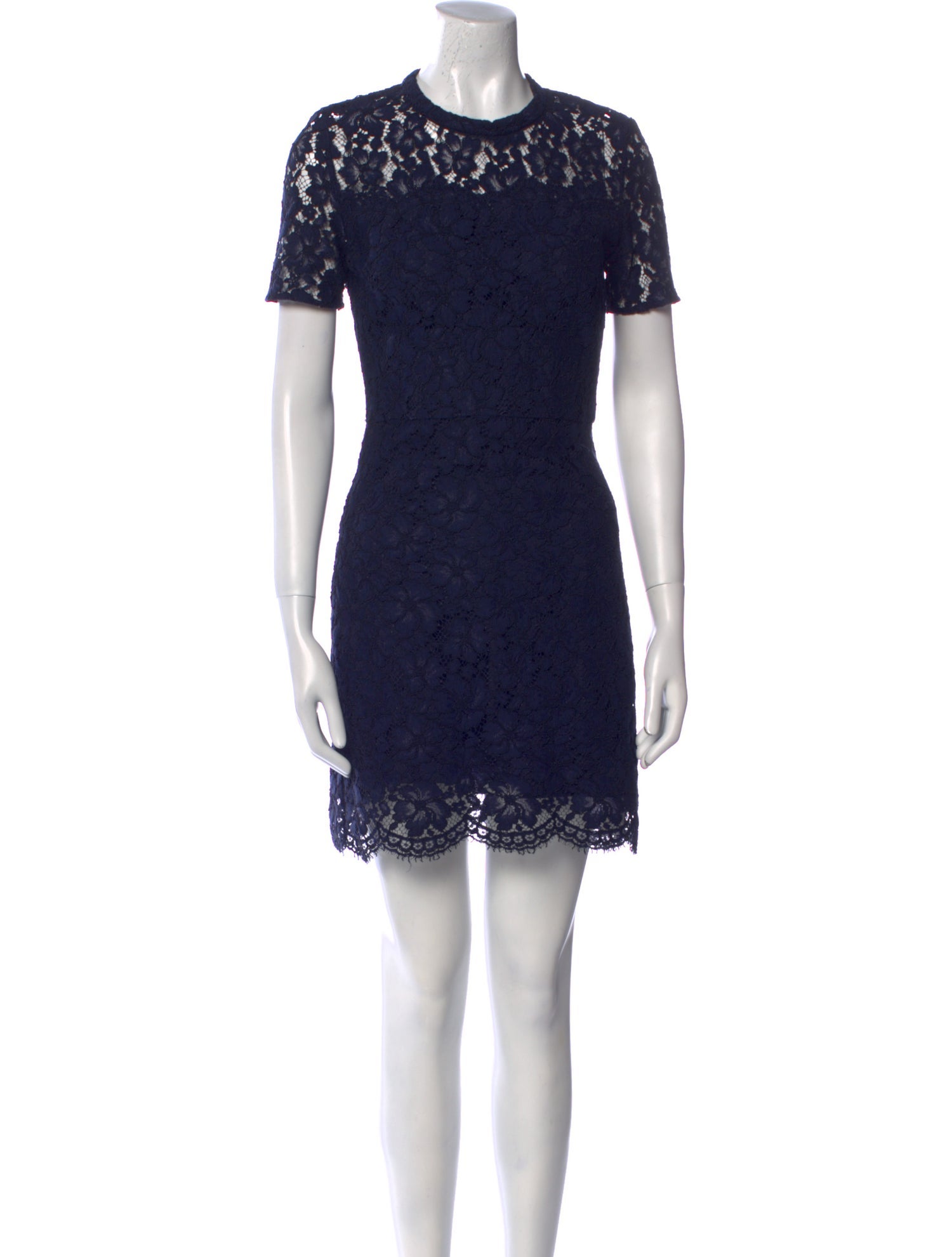 Sandro Lace Pattern Mini Dress