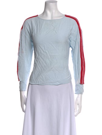 Sandro Bateau Neckline Long Sleeve Top