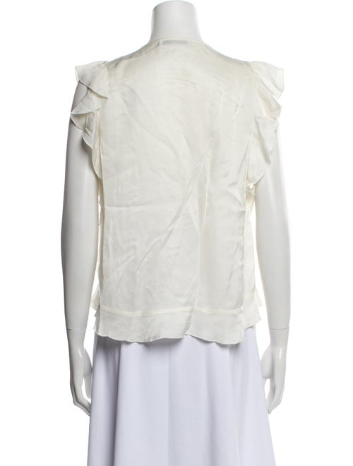 Sandro V-Neck Sleeveless Blouse