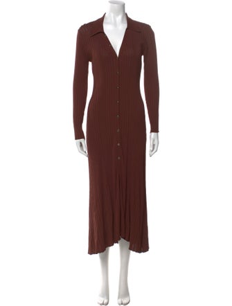 Sandro V-Neck Long Dress