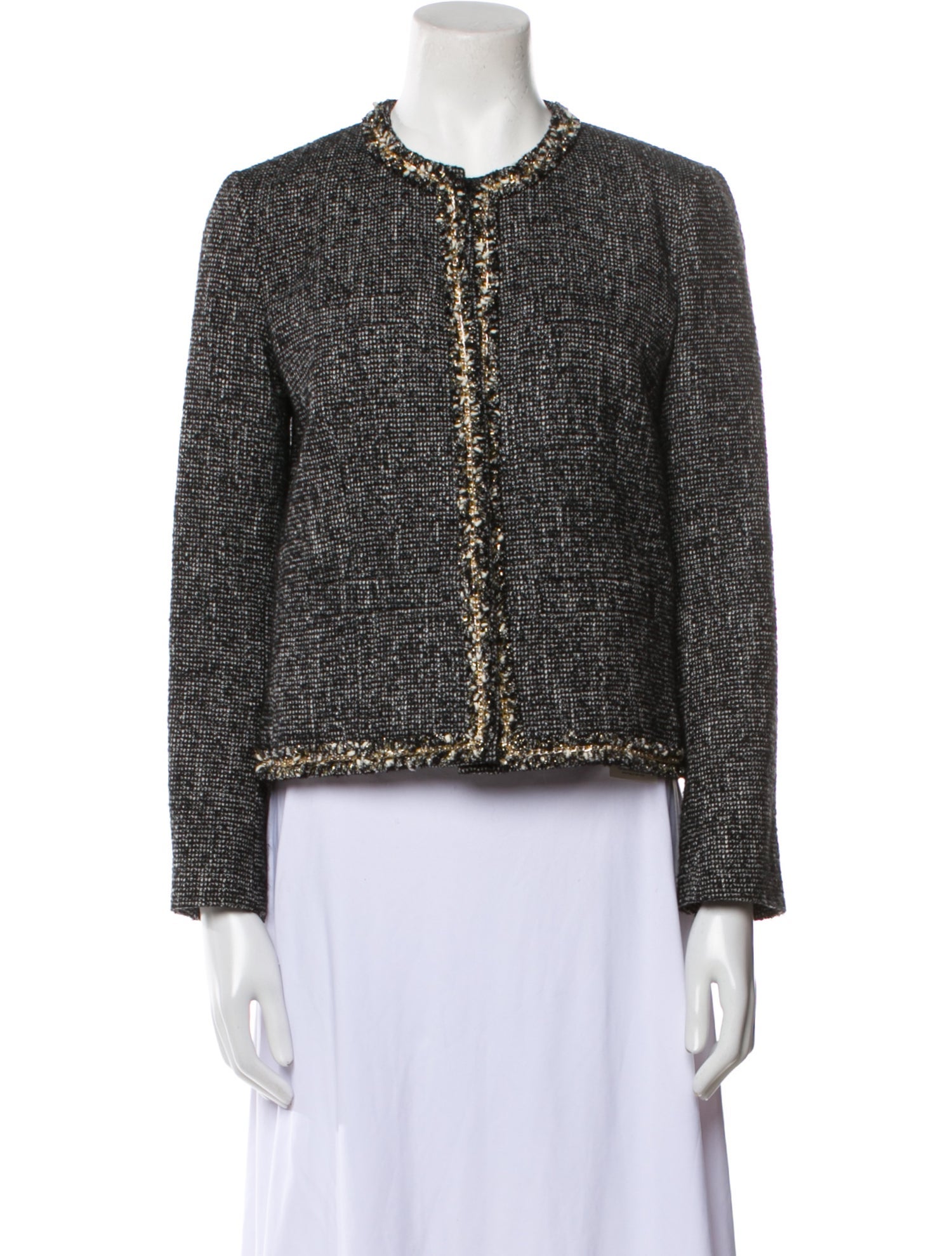 Sandro Tweed Pattern Evening Jacket