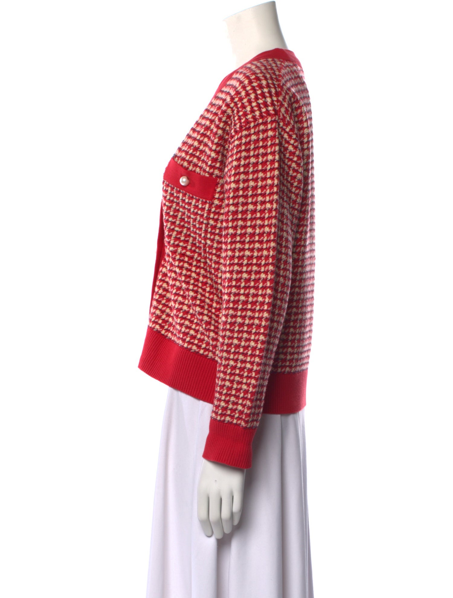 Sandro Printed V-Neck Sweater