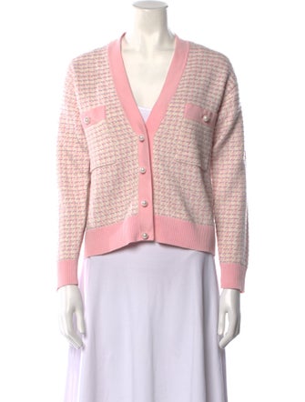 Sandro Printed V-Neck Sweater