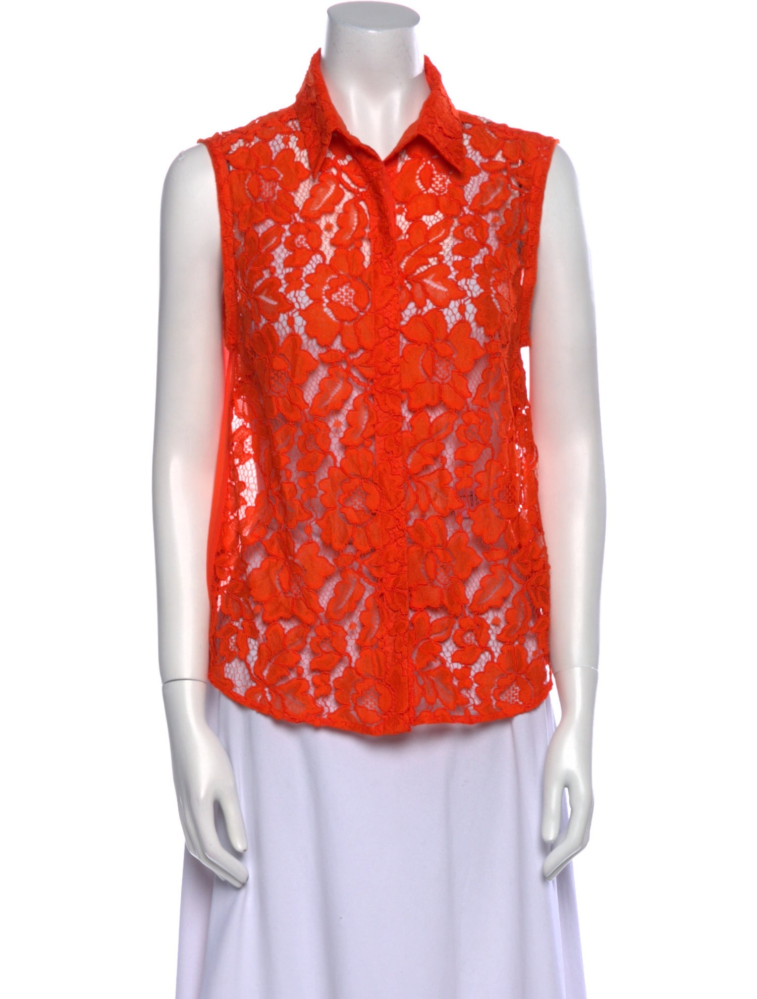 Sandro Printed Sleeveless Blouse