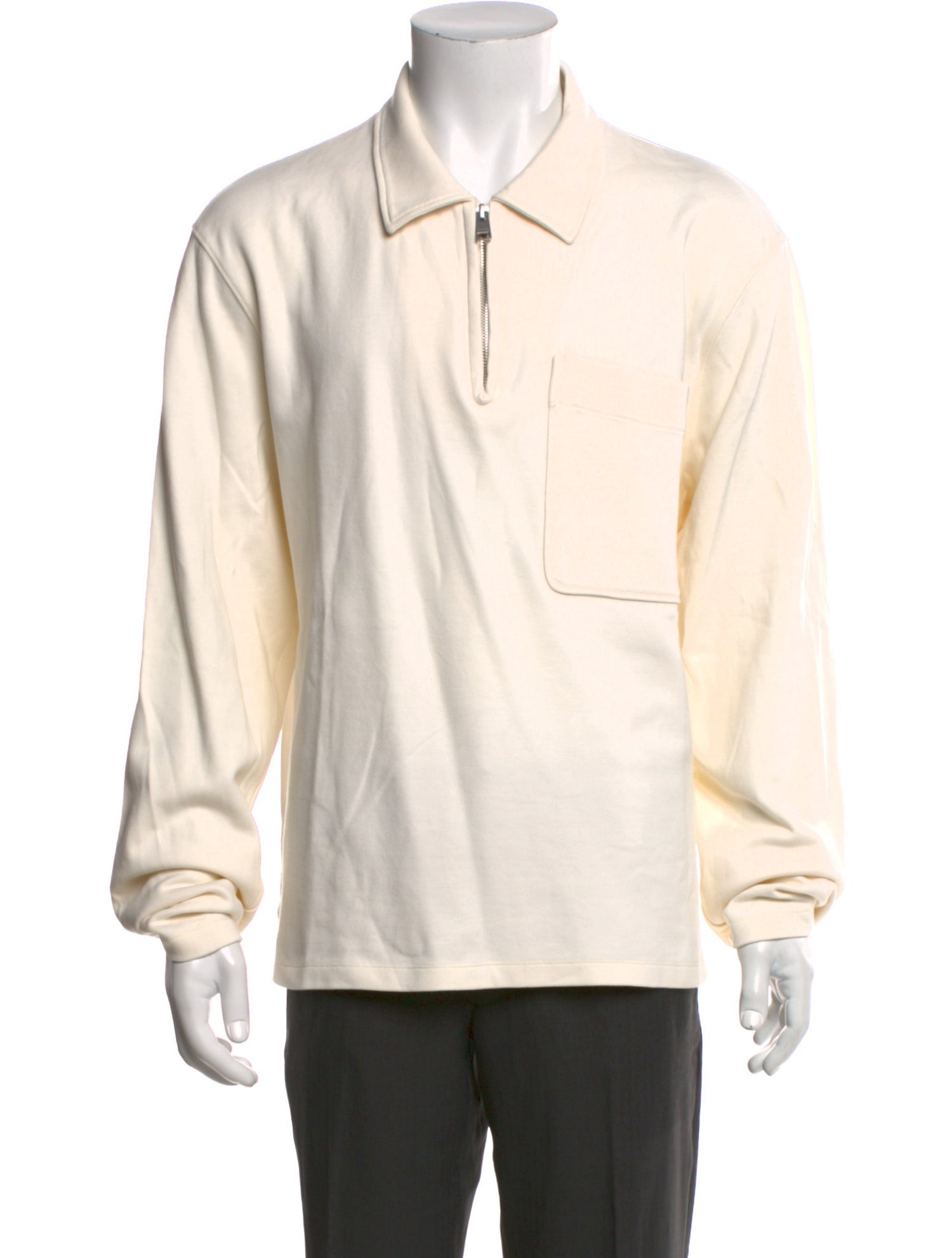 Sandro Mock Neck Long Sleeve Polo Sweater