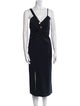 Sandro V-Neck Long Dress