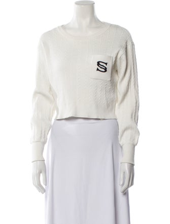 Sandro Graphic Print Scoop Neck Sweater