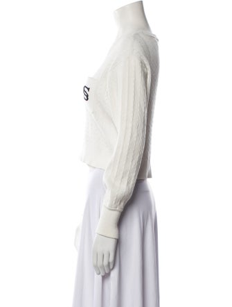 Sandro Graphic Print Scoop Neck Sweater