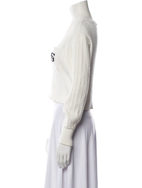 Sandro Graphic Print Scoop Neck Sweater