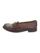 Sandro Leather Chain-Link Accents Loafers
