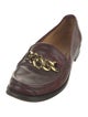 Sandro Leather Chain-Link Accents Loafers