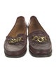 Sandro Leather Chain-Link Accents Loafers