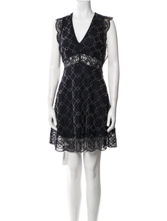 Sandro Lace Pattern Mini Dress